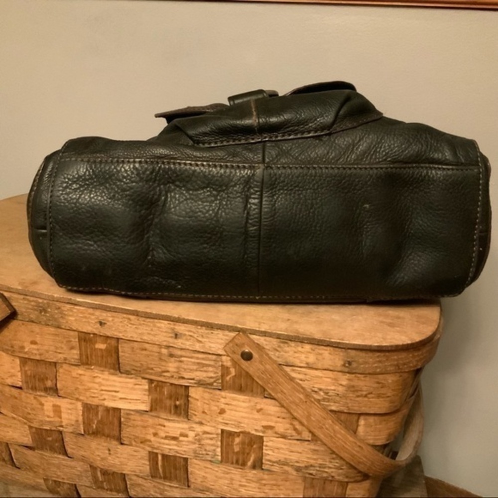 Fossil black textured leather shoulder purse - Picture 5 of 11
